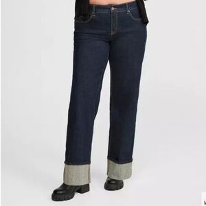 Torrid Size 30 Short Dark Blue Wide Leg Vintage Stretch Jeans